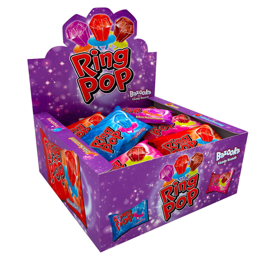 Bazooka ring pop lolly (24 stuks)