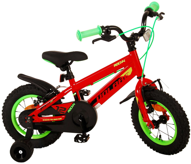 Afbeelding laden in galerijviewer, Volare Rocky Kinderfiets Jongens 12 inch Rood Twee handremmen
