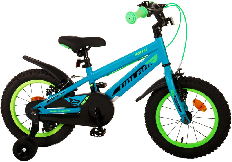 Afbeelding laden in galerijviewer, Volare Rocky Kinderfiets Jongens 14 inch Groen Twee handremmen
