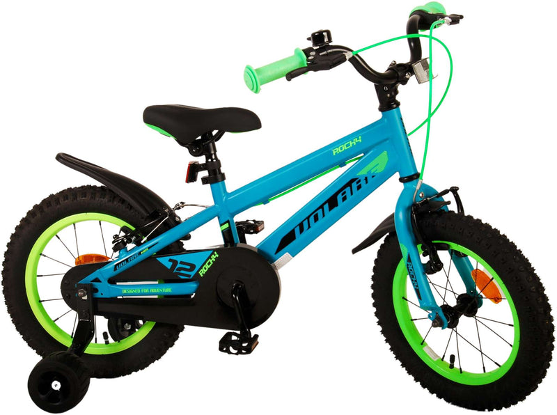 Afbeelding laden in galerijviewer, Volare Rocky Kinderfiets Jongens 14 inch Groen Twee handremmen
