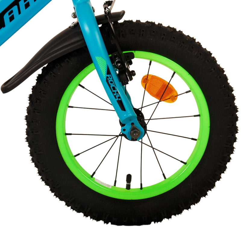 Afbeelding laden in galerijviewer, Volare Rocky Kinderfiets Jongens 14 inch Groen Twee handremmen
