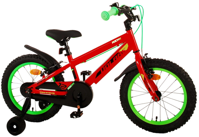 Afbeelding laden in galerijviewer, Volare Rocky Kinderfiets Jongens 16 inch Rood Twee handremmen
