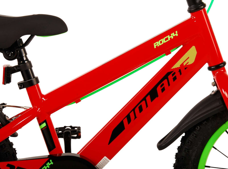 Afbeelding laden in galerijviewer, Volare Rocky Kinderfiets Jongens 16 inch Rood Twee handremmen
