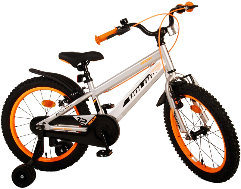 Afbeelding laden in galerijviewer, Volare Rocky Kinderfiets Jongens 18 inch Grijs Twee handremmen
