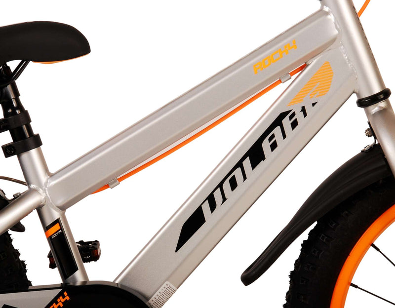 Afbeelding laden in galerijviewer, Volare Rocky Kinderfiets Jongens 18 inch Grijs Twee handremmen
