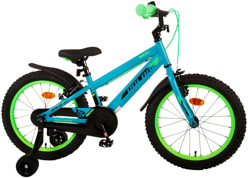 Afbeelding laden in galerijviewer, Volare Rocky Kinderfiets Jongens 18 inch Groen Twee handremmen
