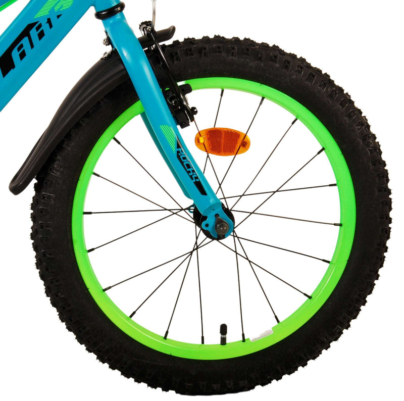Afbeelding laden in galerijviewer, Volare Rocky Kinderfiets Jongens 18 inch Groen Twee handremmen
