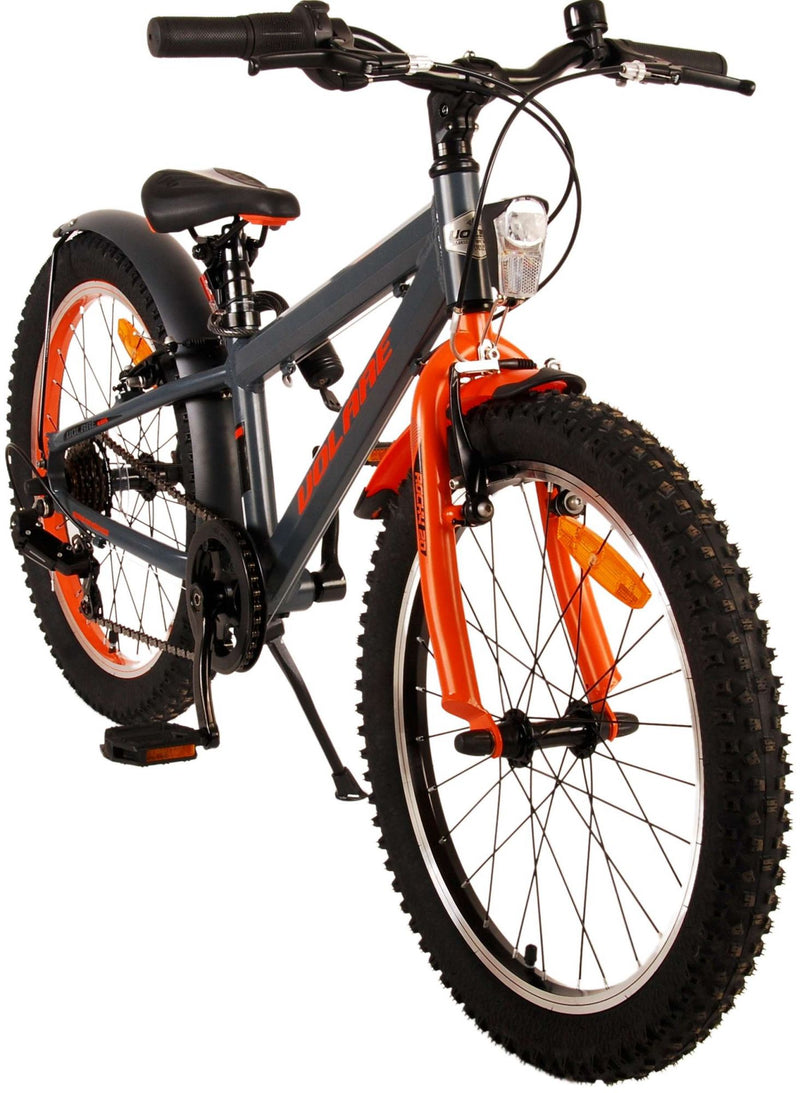 Afbeelding laden in galerijviewer, Volare Rocky Kinderfiets - 20 inch - Grijs Oranje - 6 speed - Prime Collection

