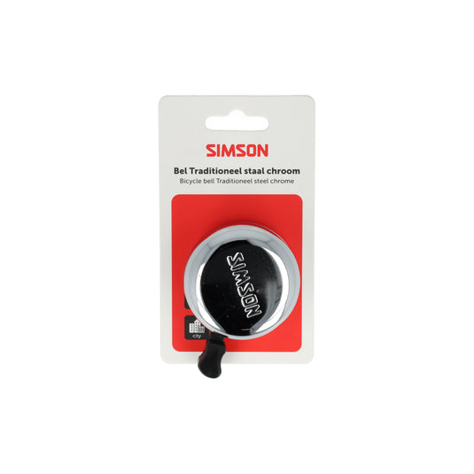 Simson bel traditioneel chroom staal