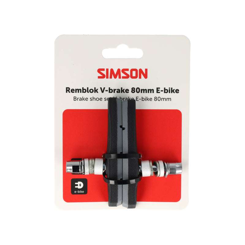 Afbeelding laden in galerijviewer, Simson remblokken e-bike v-brake 80mm
