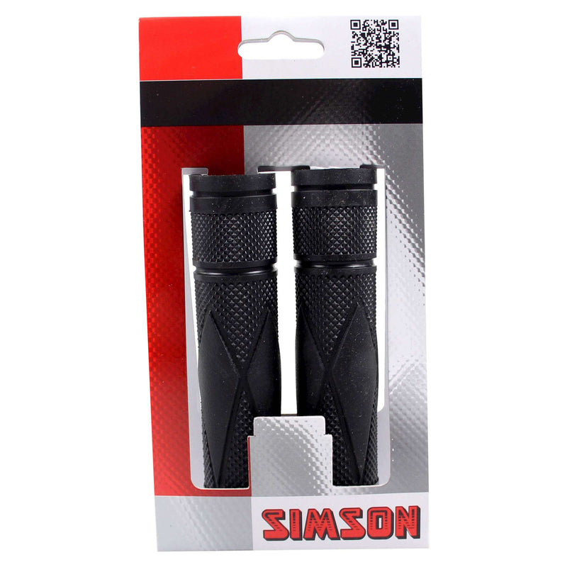 Afbeelding laden in galerijviewer, Simson Handvatten Comfort zwart - Optimaal comfort, goede grip, geschikt voor alle fietsen (92mm)

