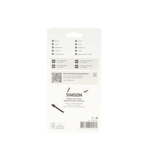Rema tip top nederland b.v. simson koplamp aurora e-line 50r