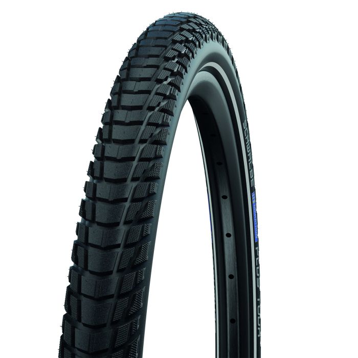 Afbeelding laden in galerijviewer, Schwalbe marathon plus tour - wired - addix green - smartguard - 700x35c - black + reflex

