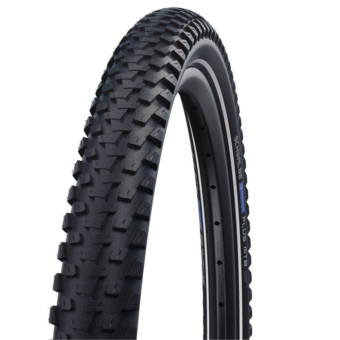 Afbeelding laden in galerijviewer, Schwalbe marathon plus mtb - wired - addix - smartguard - 29x2.25 - black + reflex
