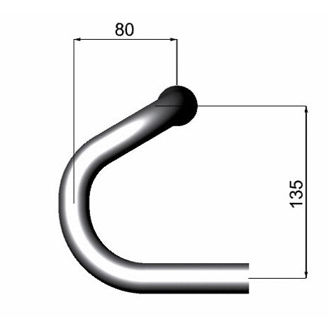 Afbeelding laden in galerijviewer, Deda St.bocht Speciale ⌀26mm 42cm polish zilver
