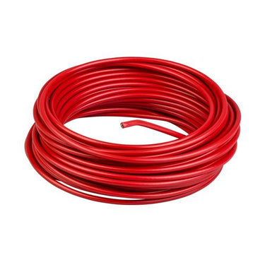 Preventa trekkoord staaldraad rood geplasif.rol a 10.5m
