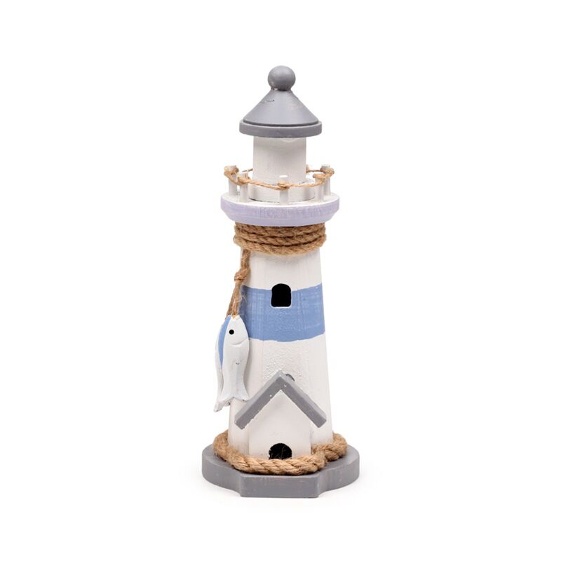 Afbeelding laden in galerijviewer, Strandsouvenir - vuurtoren wit vis
