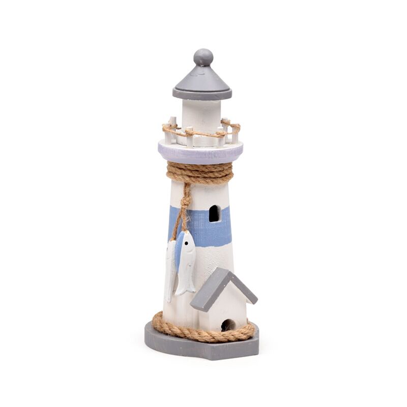 Afbeelding laden in galerijviewer, Strandsouvenir - vuurtoren wit vis
