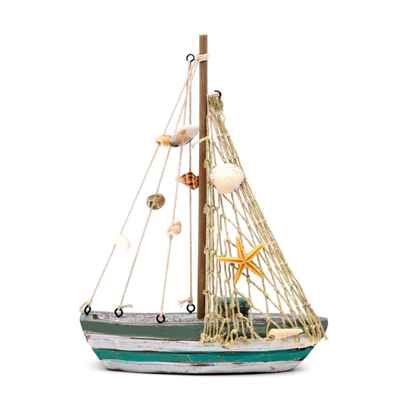 Afbeelding laden in galerijviewer, Strandsouvenir - zeilboot schelpen
