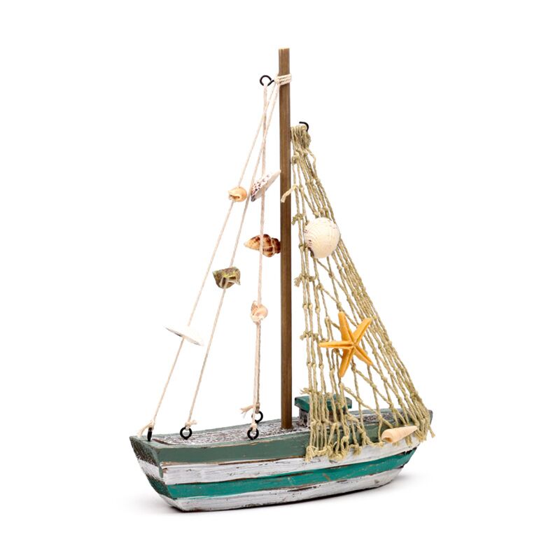 Afbeelding laden in galerijviewer, Strandsouvenir - zeilboot schelpen
