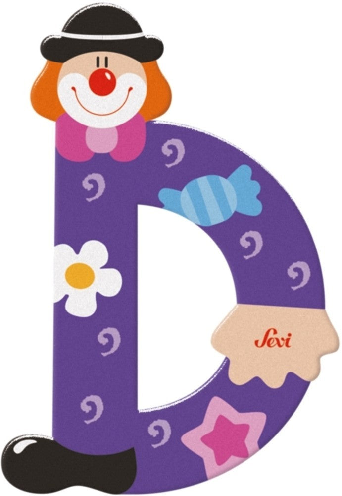 Afbeelding laden in galerijviewer, Sevi letter clown d: 10 cm (81740)
