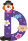 Sevi letter clown d: 10 cm (81740)