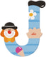 Sevi letter clown j: 10 cm (81746)