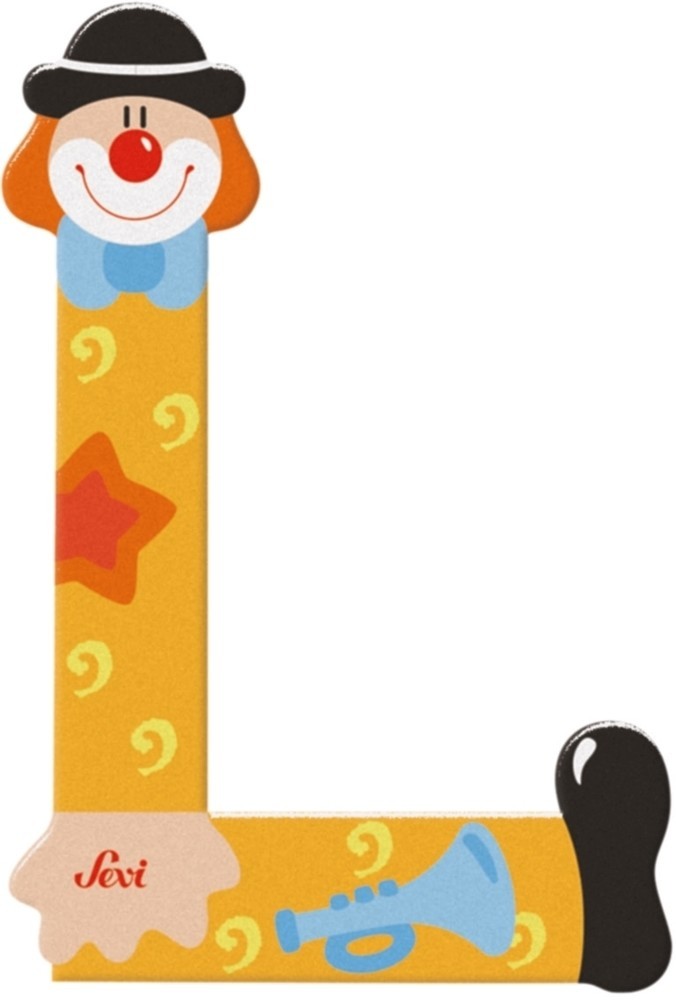 Afbeelding laden in galerijviewer, Sevi letter clown l: 10 cm (81748)
