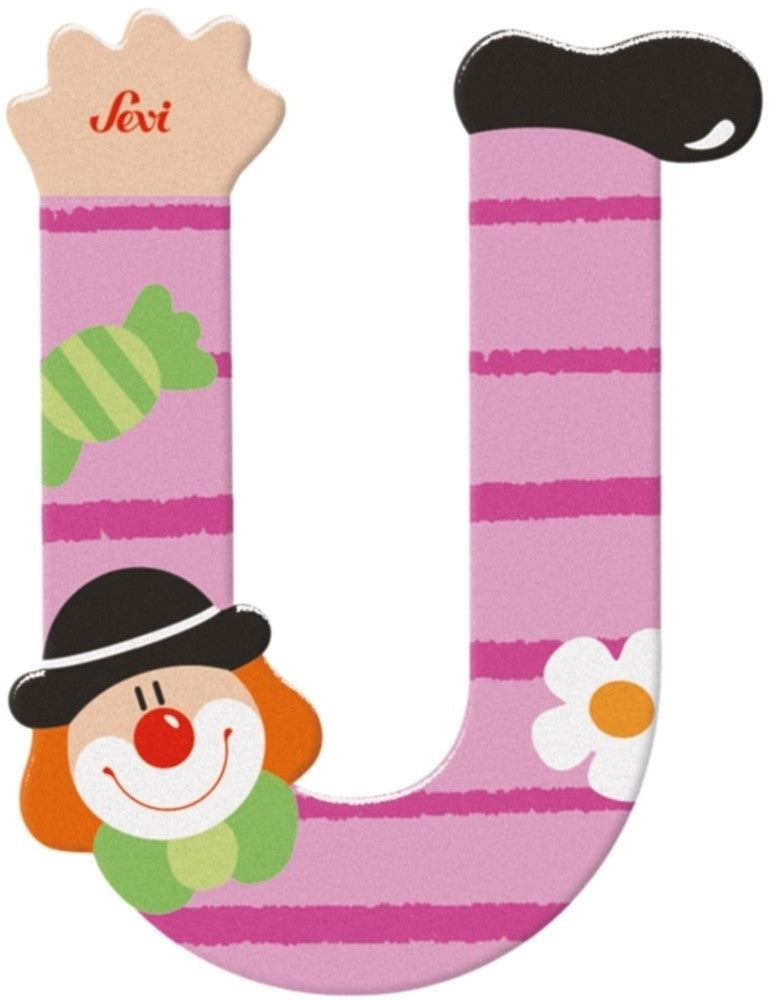 Afbeelding laden in galerijviewer, Sevi letter clown u: 10 cm (81757)

