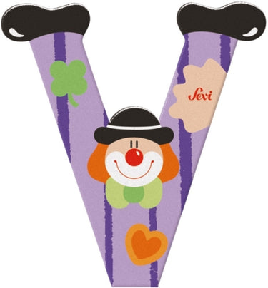 Sevi letter clown v: 10 cm (81758)
