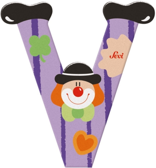 Sevi letter clown v: 10 cm (81758)