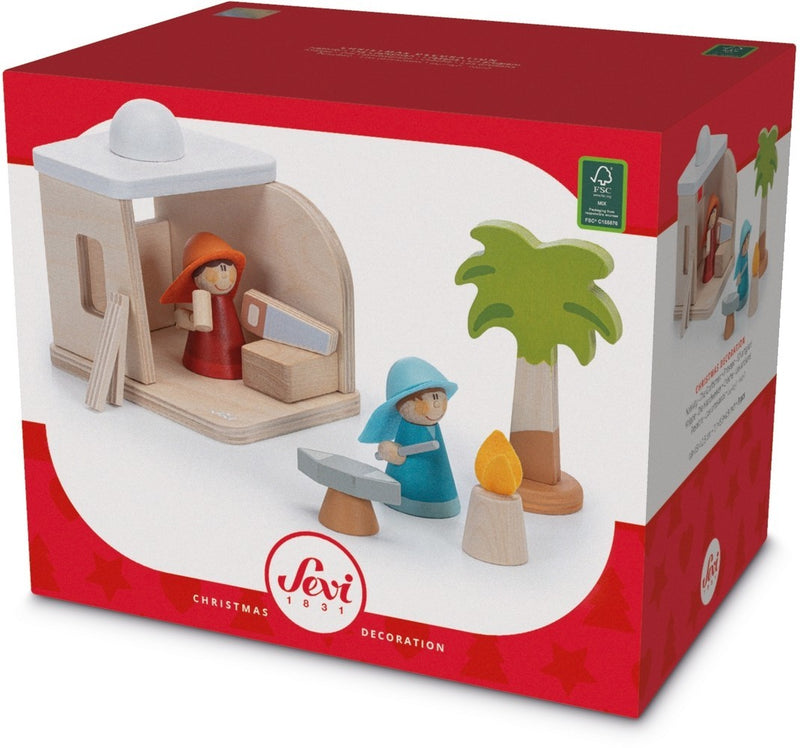 Afbeelding laden in galerijviewer, Sevi nativity scene - craftsmen: 18x15x13 cm (83101)

