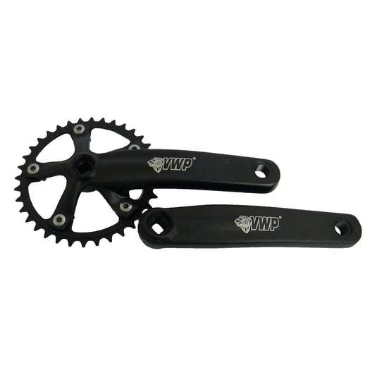 Vwp crankstel 36t bmx mini-junior 170mm zwart