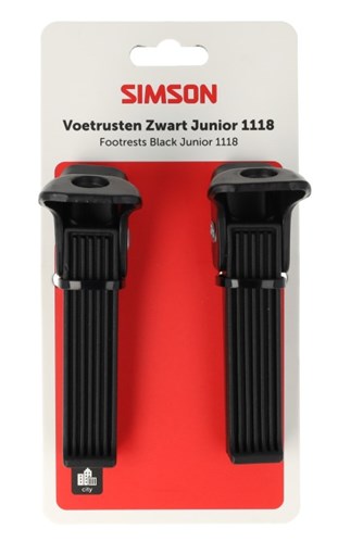 Afbeelding laden in galerijviewer, Simson voetrusten 1118 op as zwart
