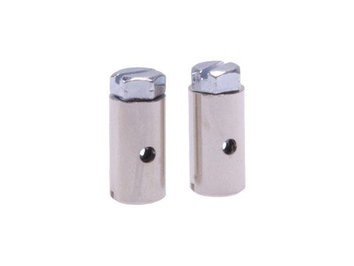 Afbeelding laden in galerijviewer, schroefnippels 15 x 8 mm zilver 2 stuks
