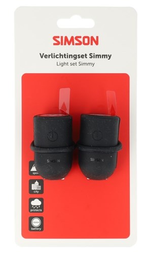 Afbeelding laden in galerijviewer, Simson verlichtingsset simmy batterij - zwart
