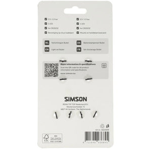 Simson verlichtingsset bullet batterij - zwart