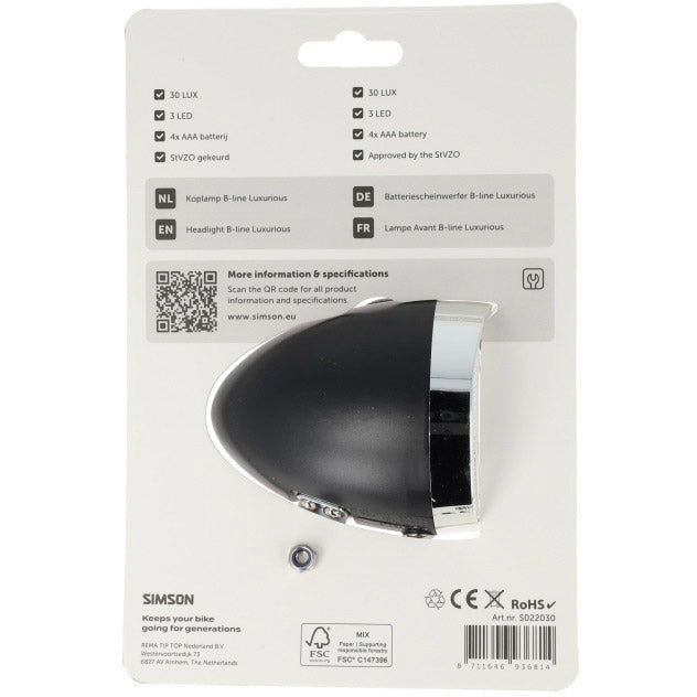 Afbeelding laden in galerijviewer, Simson koplamp classic luxurious batterij
