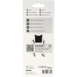 Simson usb-c led lamp pocket rood