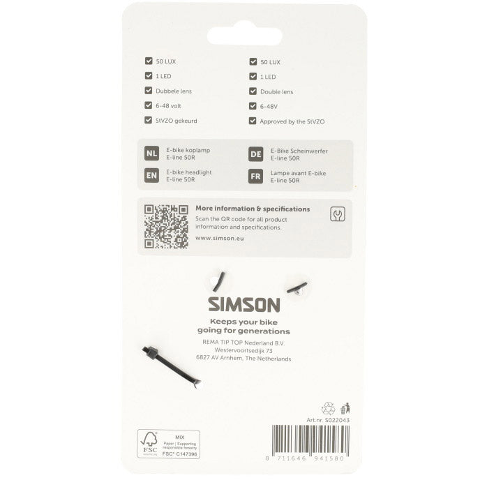 Afbeelding laden in galerijviewer, Simson koplamp aurora e-line 50r
