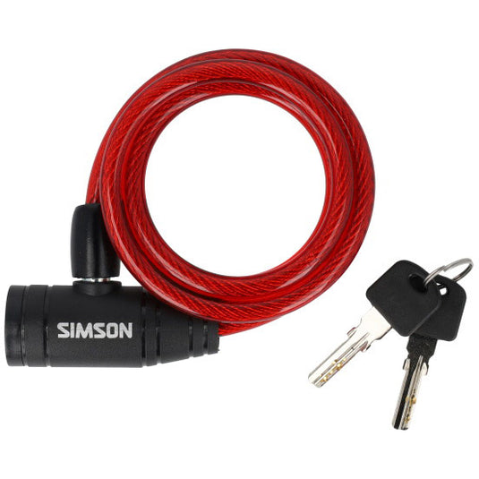 Simson spiraalkabelslot kinder 8mm x 90cm