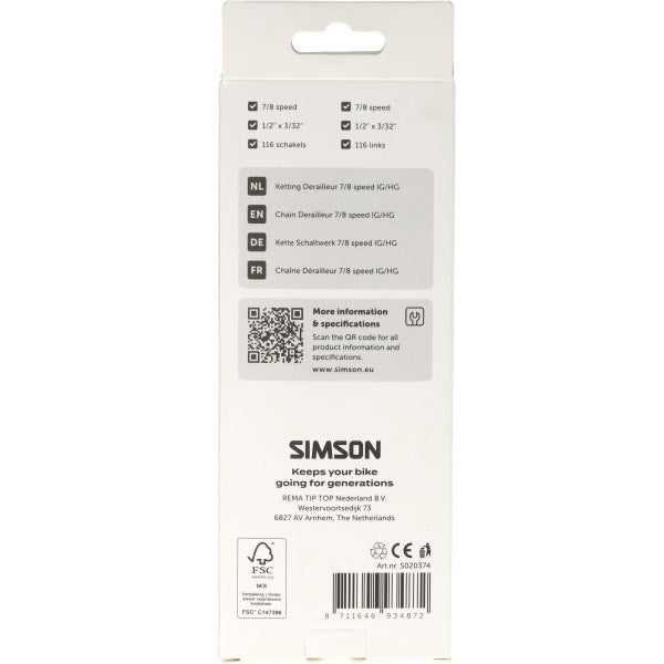 Afbeelding laden in galerijviewer, Simson ketting derailleur 7 8v hg
