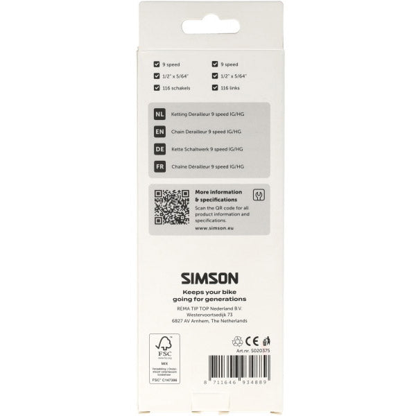 Afbeelding laden in galerijviewer, Simson ketting derailleur 9v ig exa

