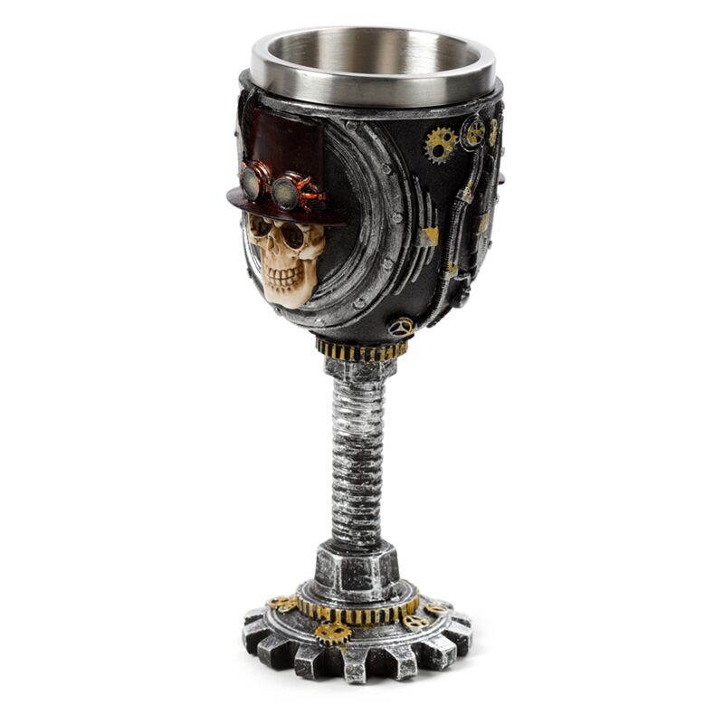 Afbeelding laden in galerijviewer, Steampunk schedel decoratieve kelk

