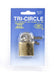 Buzaglo tri-circle hangslot square 38 mm. messing no. 264