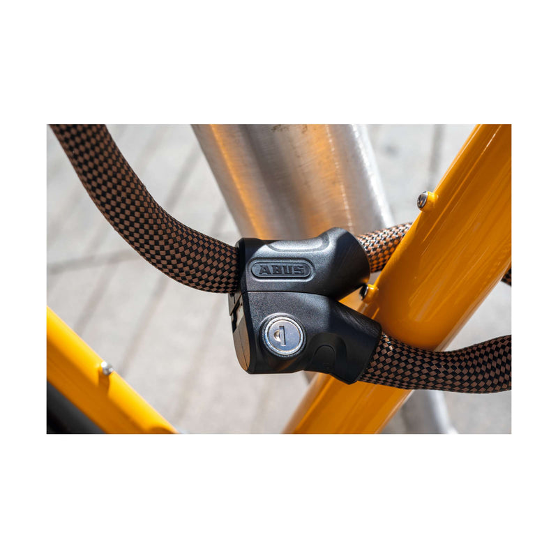 Afbeelding laden in galerijviewer, Abus fietsslot kettingslot - infinity loop 1806 - security level 6 - oranje - 140 cm - geschikt voor elektrische fietsen en stadsfietsen
