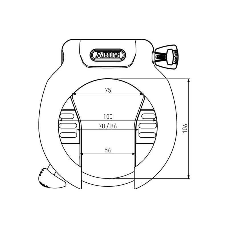 Afbeelding laden in galerijviewer, Abus fietsslot ringslot - pro amparo 4750s (werkplaatsverpakking) - security level 9 - art 2 - geschikt voor elektrische fietsen en stadsfietsen
