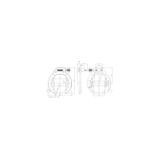 Abus fietsslot ringslot - 52 lh r (werkplaatsverpakking) - security level 6 - geschikt voor kinderfietsen