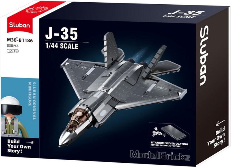Afbeelding laden in galerijviewer, Sluban j-35s stealth aircraft metal coating version (m38-b1186)
