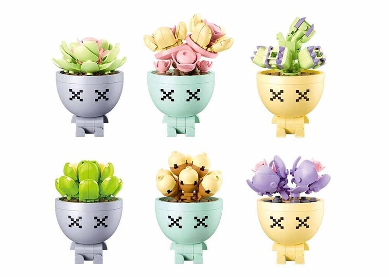 Afbeelding laden in galerijviewer, Sluban potted plants succulant (m38-b1076) display
